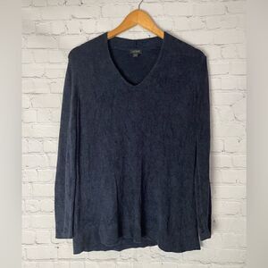 J.Jill Wearever Blue V-neck Soft Sweater Small
